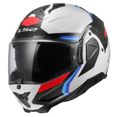 LS2 FF910 ADVANT II TRIPLE překlápěcí helma bílá/modrá/červená vel.3XL